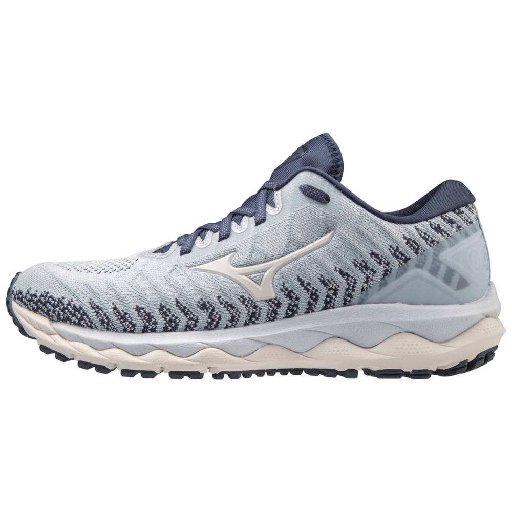 Scarpe Running Mizuno Wave Sky 4 WAVEKNIT™ D (Wide) Donna - Bianche/Blu Marino - 38712-QXEB